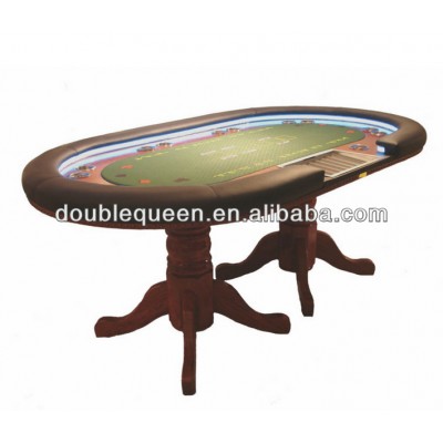 96" Inch Solid Wooden Poker Table LED Light